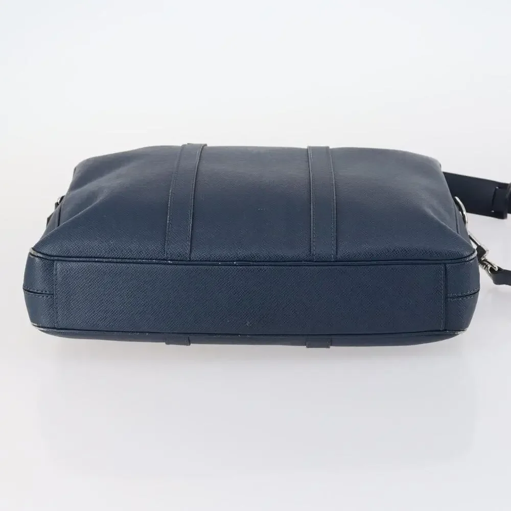 Louis Vuitton Taiga Porte Documents Voyage PM Bag Blue